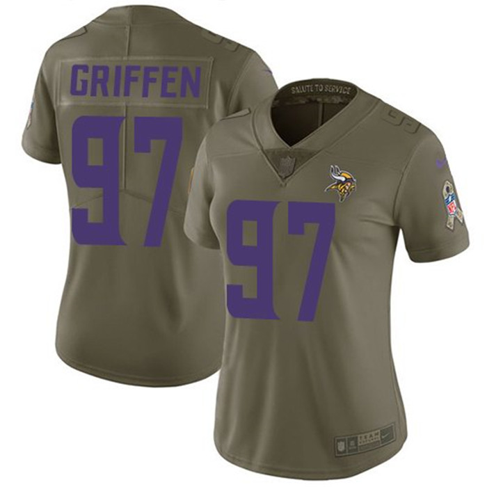 Nike Minnesota Vikings No97 Everson Griffen Camo Women's Stitched NFL Limited 2018 Salute to Service Jersey